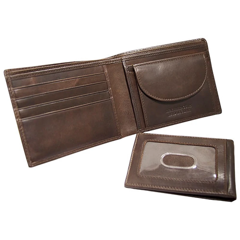 Portefeuille RFID avec poche pour monnaie Boulder de Mancini - Brun (18-164)