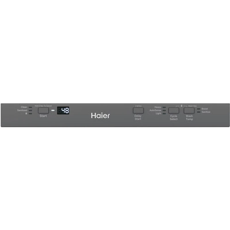 Lave-vaisselle encastrable 18 po 47 dB de Haier (QDT125SSLSS) - Acier inoxydable