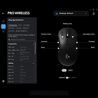 Logitech G PRO 25600 DPI Wireless Lightweight Optical Gaming Mouse - Black