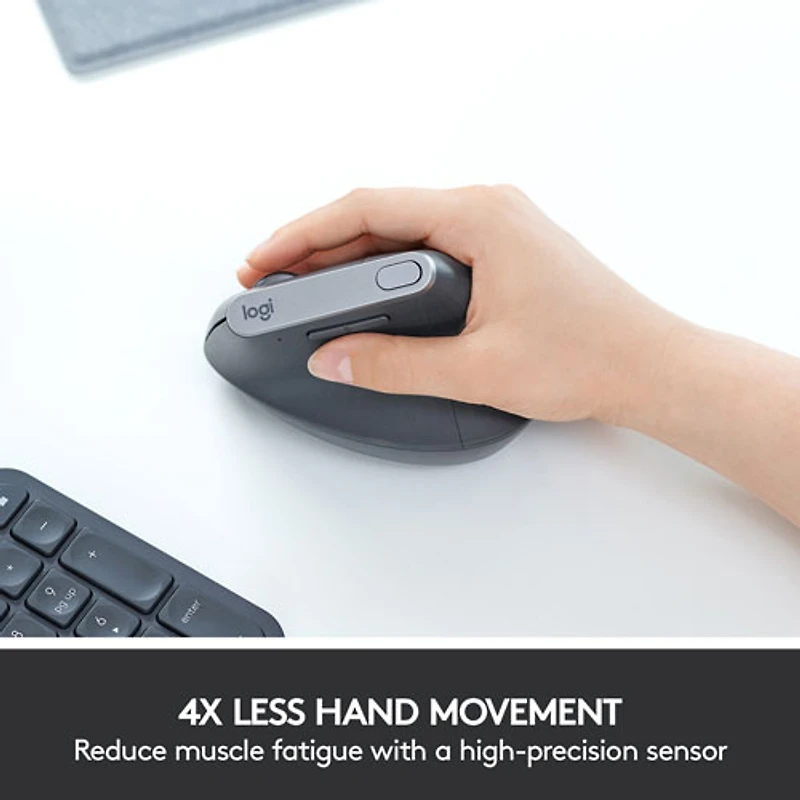 Souris optique sans fil ergonomique MX Vertical de Logitech - Noir