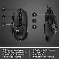 Logitech G502 Hero 25600 DPI Optical Gaming Mouse - Black