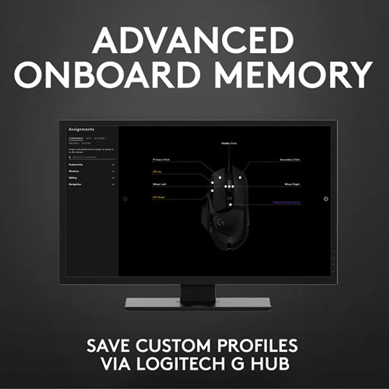 Logitech G502 Hero 25600 DPI Optical Gaming Mouse - Black