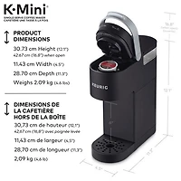 Cafetière pour une tasse K-Mini de Keurig - Noir mat