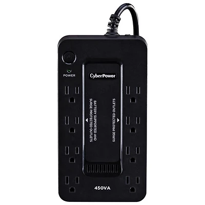 Système UPS d'alimentation sans coupure de 450 VA de CyberPower (SE450G1-FC) - Noir