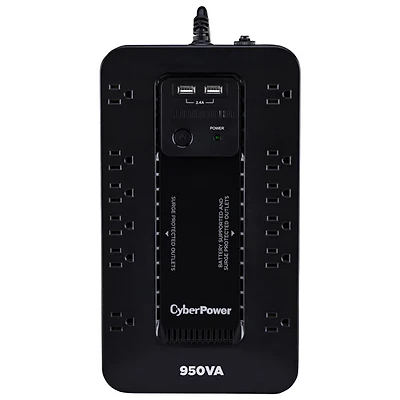 Système UPS d'alimentation sans coupure de 950 VA de CyberPower (SX950U-FC) - Noir