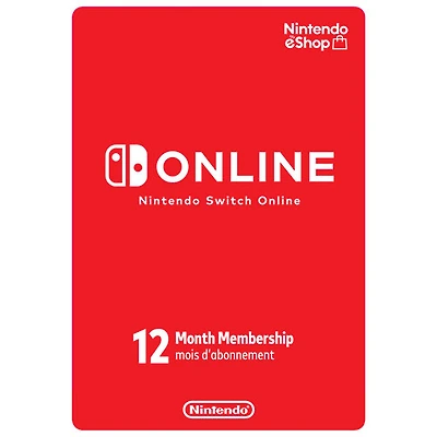 Abonnement de 12 mois à Nintendo Switch Online - Téléchargement numérique