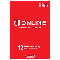 Abonnement de 12 mois à Nintendo Switch Online - Téléchargement numérique