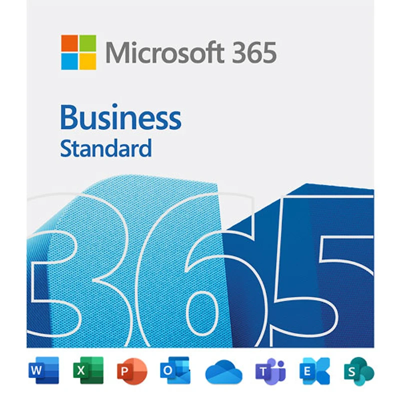 Microsoft 365 Business Standard (PC/Mac) - 1 utilisateur - 1 an - Téléchargement numérique