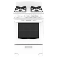 Cuisinière à gaz autonome de 2,9 pi³ de 24 po de GE (JCGAS300DMWW) - Blanc