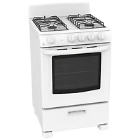 Cuisinière à gaz autonome de 2,9 pi³ de 24 po de GE (JCGAS300DMWW) - Blanc