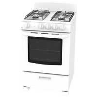 Cuisinière à gaz autonome de 2,9 pi³ de 24 po de GE (JCGAS300DMWW) - Blanc