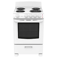 Cuisinière autonome à serpentins de 24 po avec four de 2,9 pi³ de GE (JCAS300DMWW) - Blanc