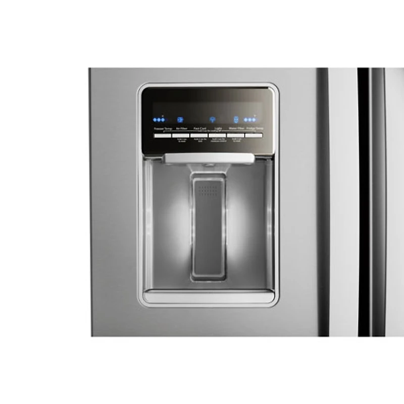 Réfrigérateur à deux portes 19,7 pi³ 30 po avec distributeur d'eau de Whirlpool (WRF560SEHZ) - Inox