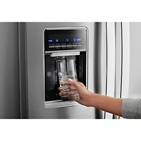 Réfrigérateur à deux portes 19,7 pi³ 30 po avec distributeur d'eau de Whirlpool (WRF560SEHZ) - Inox