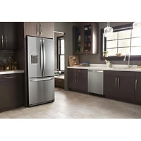 Réfrigérateur à deux portes 19,7 pi³ 30 po avec distributeur d'eau de Whirlpool (WRF560SEHZ) - Inox