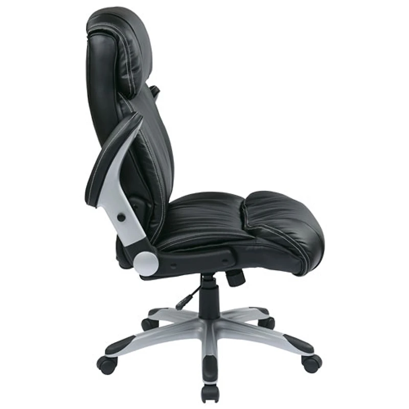 Work Smart ECH Bonded Leather Executive Chair - Black
