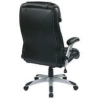 Fauteuil de direction en cuir reconstitué ECH de Work Smart - Noir
