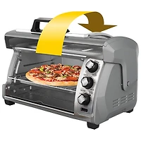 Hamilton Beach Easy Reach 6-Slice Convection Toaster/Pizza Oven - 0.26 Cu. Ft./7.4L - Grey