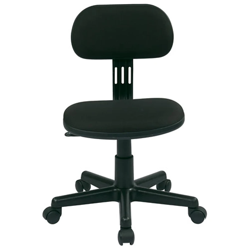 OSP Designs 499 Low-Back Polyester Task Chair - Black