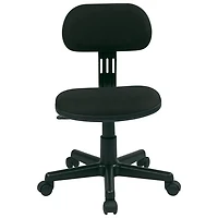OSP Designs 499 Low-Back Polyester Task Chair - Black