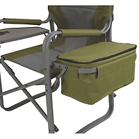 Très grande chaise de camping pliante style réalisateur avec plateau latéral de Coleman - Vert/Gris