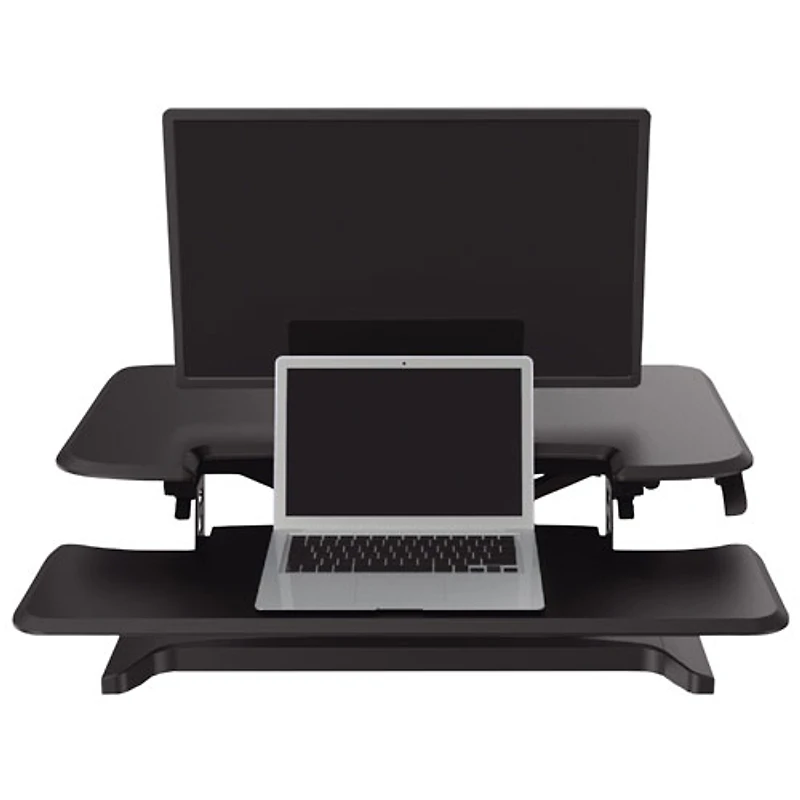 TygerClaw Standing Desk Riser with Keyboard Tray - Black