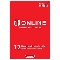 Abonnement familial de 12 mois à Nintendo Switch Online - Téléchargement numérique