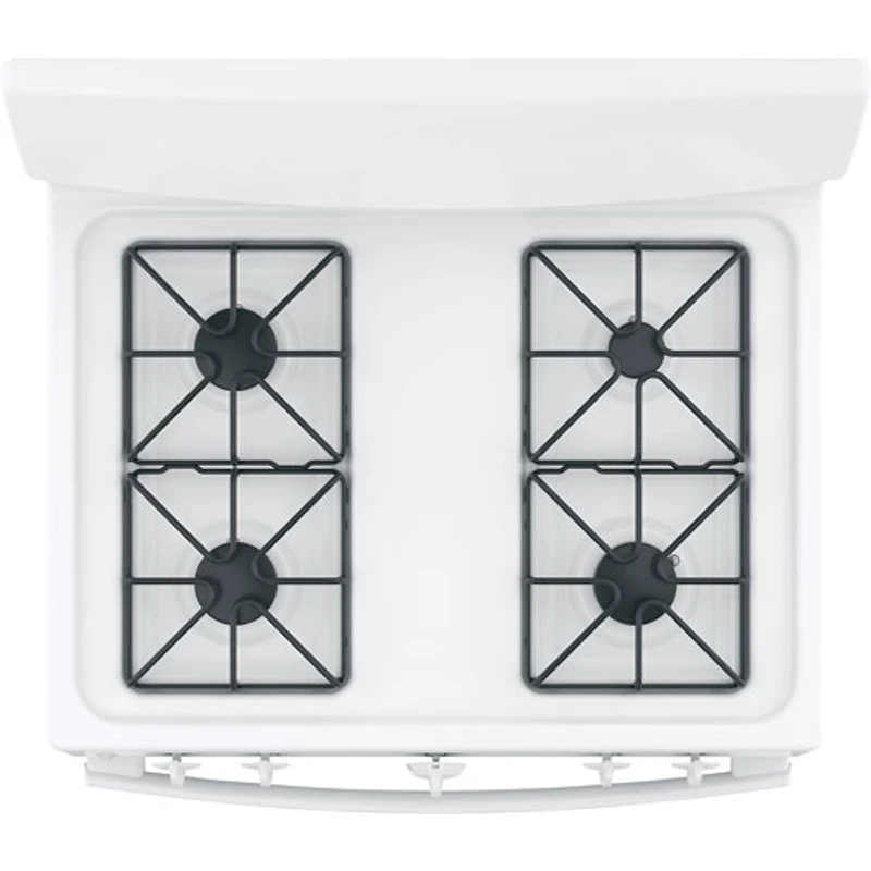 Cuisinière à gaz autonome 4,8 pi³ 30 po avec tiroir de grillage Profile de GE (JCGBS10DEMWW) - Blanc