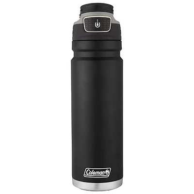 FreeFlow de 700 ml (24 oz) de Coleman Bouteille d'eau isotherme en acier inoxydable - Noir