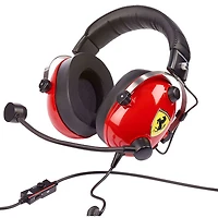 Casque de jeu avec microphone T.Racing Scuderia Ferrari Edition de Thrustmaster - Rouge/noir