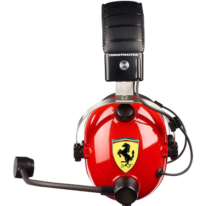 Casque de jeu avec microphone T.Racing Scuderia Ferrari Edition de Thrustmaster - Rouge/noir