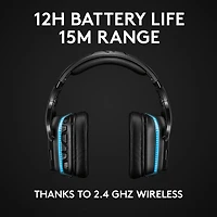 Casque de jeu sans fil RF avec microphone G935 de Logitech - Noir