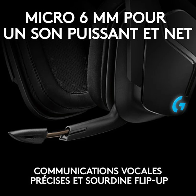 Casque de jeu sans fil RF avec microphone G935 de Logitech - Noir