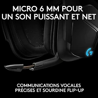 Casque de jeu sans fil RF avec microphone G935 de Logitech - Noir