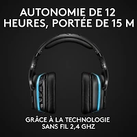 Casque de jeu sans fil RF avec microphone G935 de Logitech - Noir