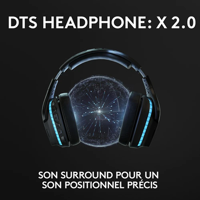 Casque de jeu sans fil RF avec microphone G935 de Logitech - Noir