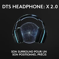 Casque de jeu sans fil RF avec microphone G935 de Logitech - Noir