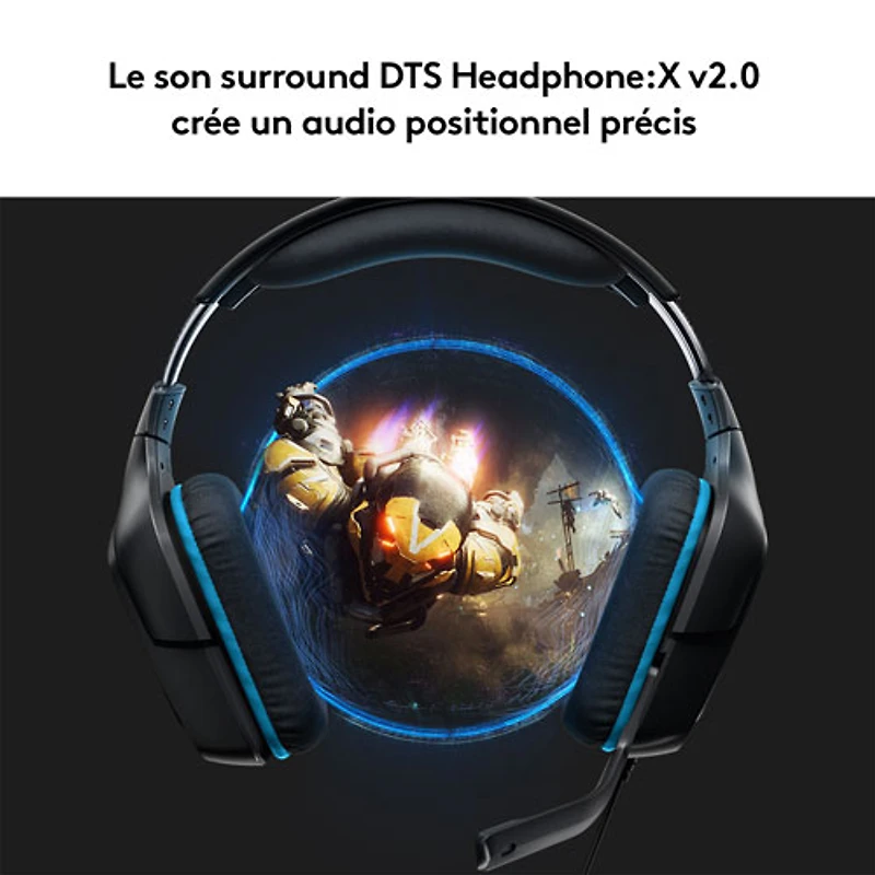 Casque de jeu avec microphone G432 de Logitech - Noir