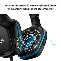 Casque de jeu avec microphone G432 de Logitech - Noir