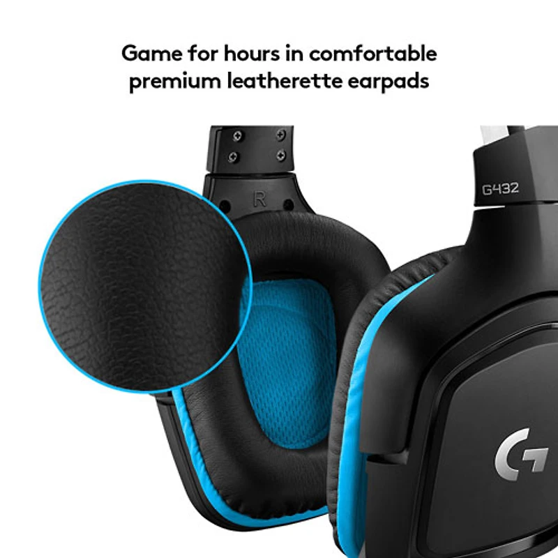 Casque de jeu avec microphone G432 de Logitech - Noir