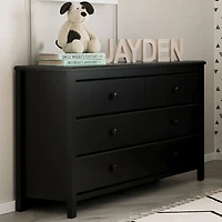 Commode à 6 tiroirs Alpine de Storkcraft - Noir