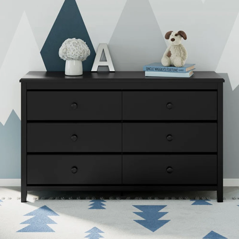 Commode à 6 tiroirs Alpine de Storkcraft - Noir