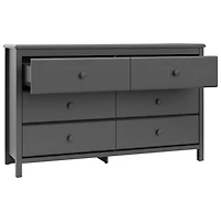 Stork Craft Alpine 6-Drawer Dresser - Grey