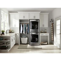 Laveuse à vapeur à chargement frontal de 5,5 pi³ avec cycle de désinfection de Whirlpool - Energy Star (MHW6630HC) - Ardoise métallique