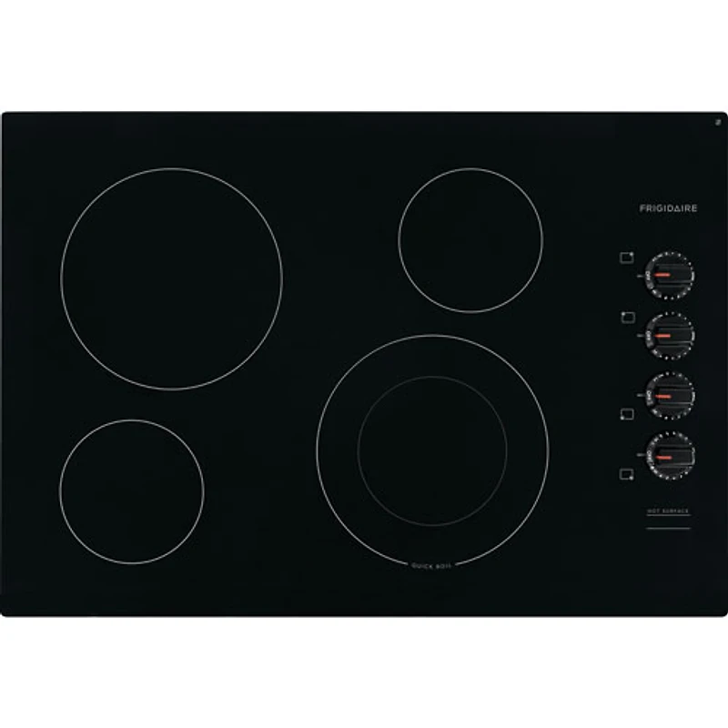 Surface de cuisson électrique lisse de 30 po de Frigidaire (FFEC3025UB) - Noir