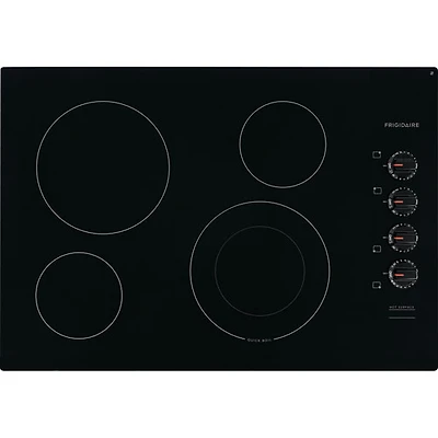 Surface de cuisson électrique lisse de 30 po de Frigidaire (FFEC3025UB) - Noir