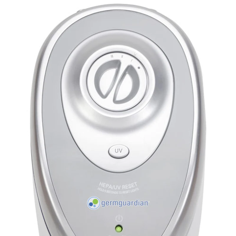 Purificateur d'air vertical 4-en-1 de GermGuardian avec filtre HEPA - Blanc