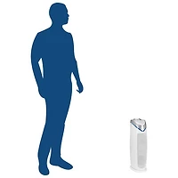 Purificateur d'air vertical 4-en-1 de GermGuardian avec filtre HEPA - Blanc