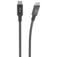 Câble USB-C de 1,2 m (4 pi) StrikeLine de Scosche - Gris cosmique