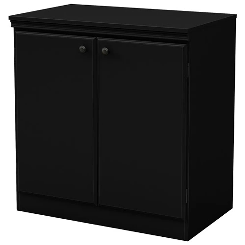 Armoire de rangement Morgan à 2 tiroirs - Noir pur
